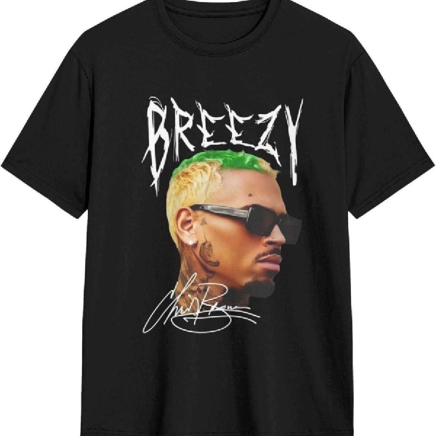 

Breezy Xx 2025 Music Tour T-Shirts Unisexr Interestingtrendy Cotton Top Black S