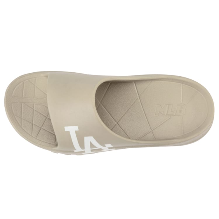 MLB Slipper Rubber Sole Slip Resistant Slide Slippers Unisex Khaki 32SHHP111-07B