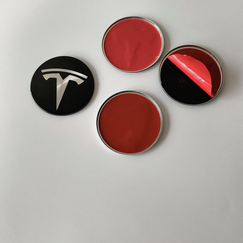 4PCS/Set 56MM/57MM Wheel Hub Caps Center Cover Emblems Sticker Cap For Tesla Model 3 Y S X Multiple Colour