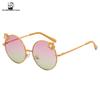 Korean Sweet Flower Style Children's Metal Sunglasses: Fashionable Beach & Photography Accessories