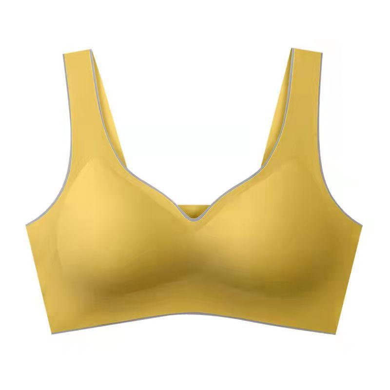 Lenjerie sport pentru femei Mătase de gheață Sân frumos Sutien fără cusături Dintr-o singură bucată Vestă Secțiune subțire Adunat Top tub Cropped Tops pentru femei Yoga Push Up Sutien Top