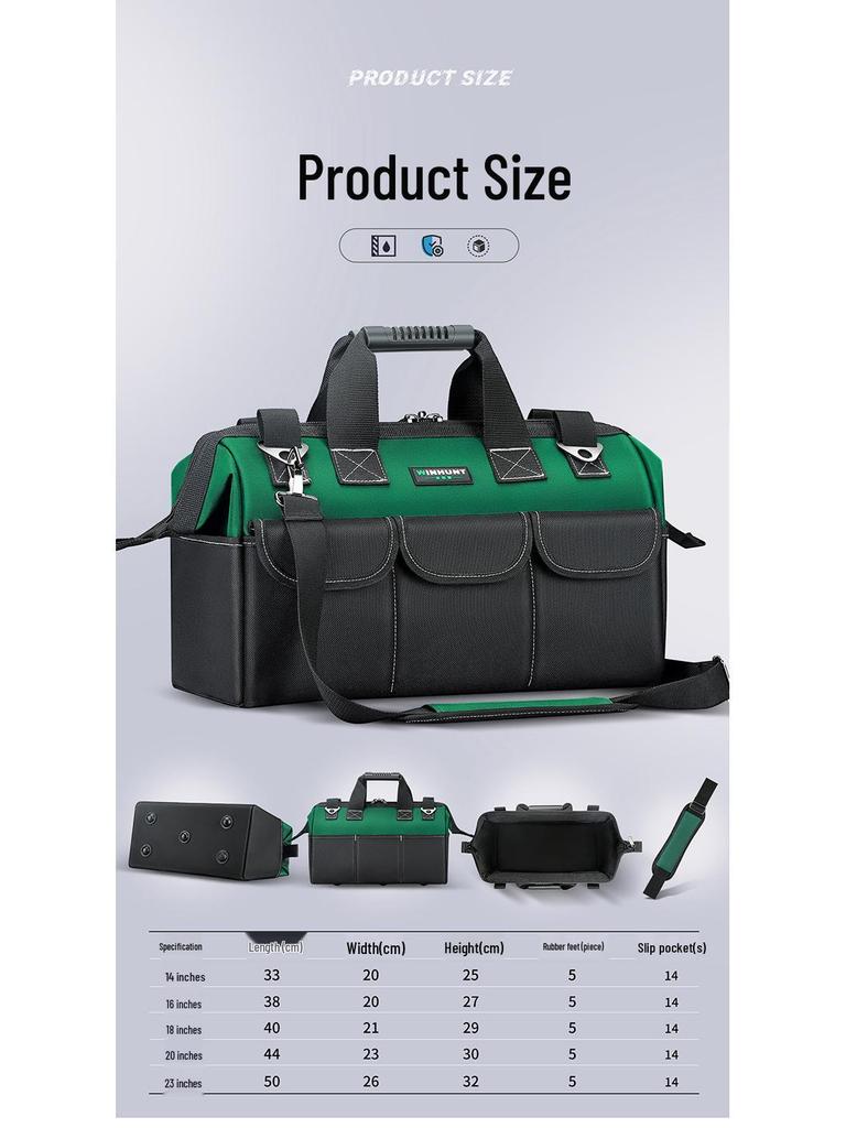 Portable Multifunctional Tool Bag: Durable, Wear-Resistant Canvas for Hardware Repairs and Electricians