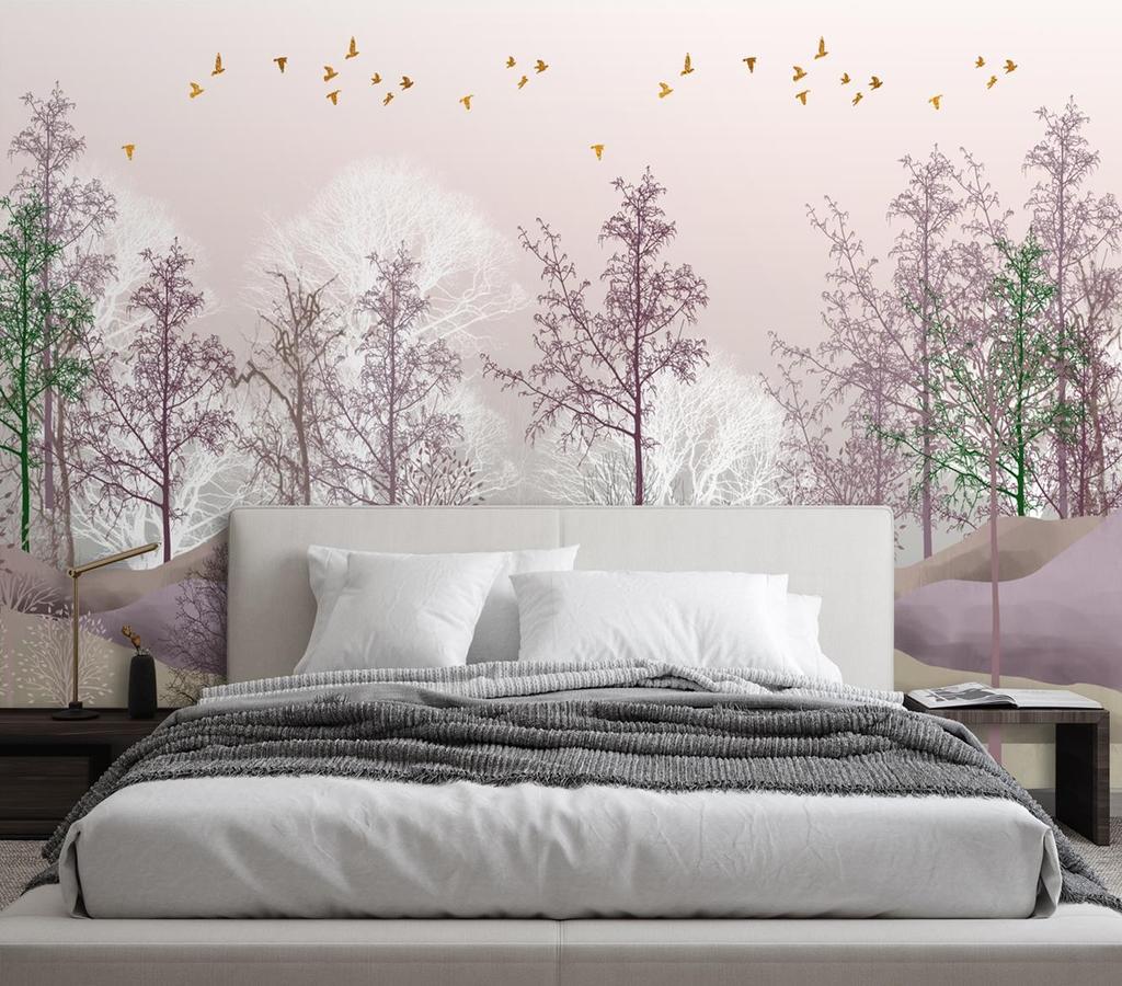 Wallpaper Birds over the forest