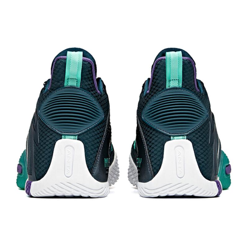 ANTA UFO3.0 Basketball Shoes Men's Mid top Heather Blue/Parrot Green/Anta White Sneakers 112111602-1