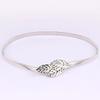 Stylish Rose Metallic Flower Accessory Elastic Waist Belt For Dresses Casual