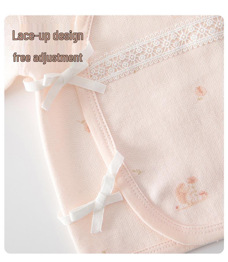 Little Lamb 95% Cotton Newborn Pajama Set for Girls - All Cotton Autumn Clothes & Pants (0-6 Months)