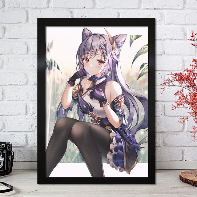 Genshin Impact Canvas Poster HD Game Character Painting Anime Girl Wall Art Print Dormitory Picture