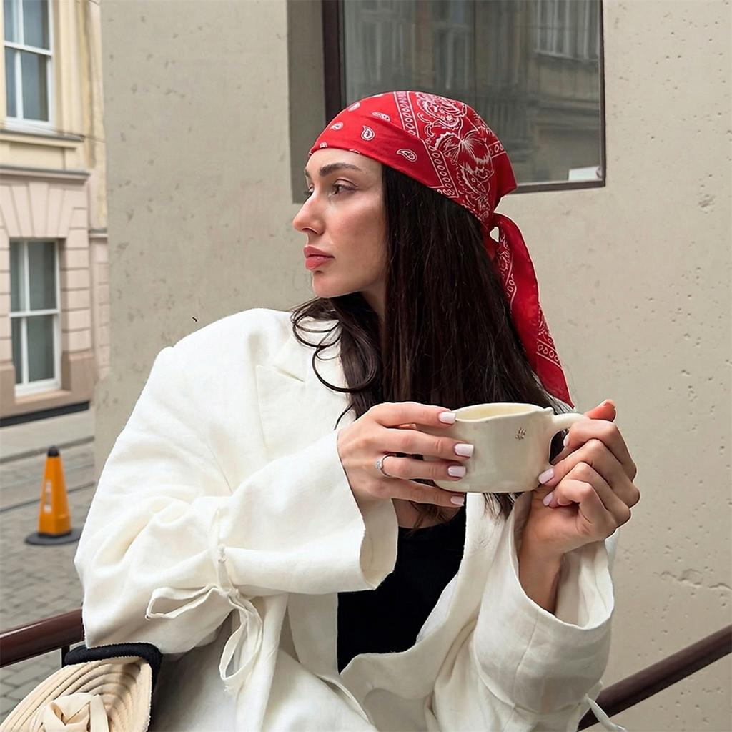 70Cm Design Fashion Square Silk Scarf Women Hairband Printed Small Satin Shawls Foulard Neckerchief Female Headbands Bandana