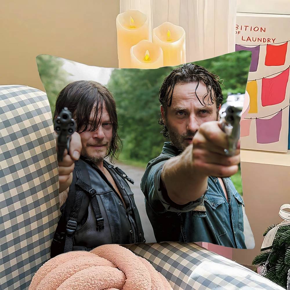 TV VThe Walking Dead Throw Pillow Covers Pattern Cushion Cover Suitable For Sofa Bedroom Car Pillow Cover