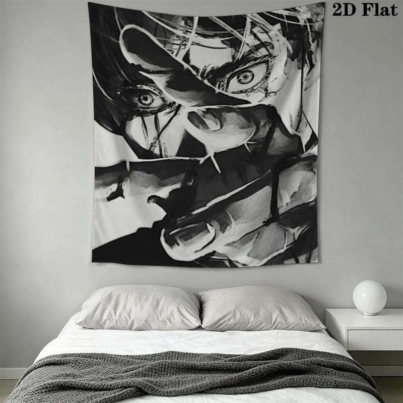 Jujutsu Kaisen Wall Tapestry Aesthetic Wall Hanging Printed Fabric Blanket Decorative Tapestries for Bedroom Living Room Home Decor
