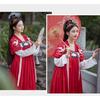 Chinese Dress Dancing Dress Tang Dynasty Hanfu Women Ancient Costume Improved Embroidery Double Breasted Skirt Women's Clothing