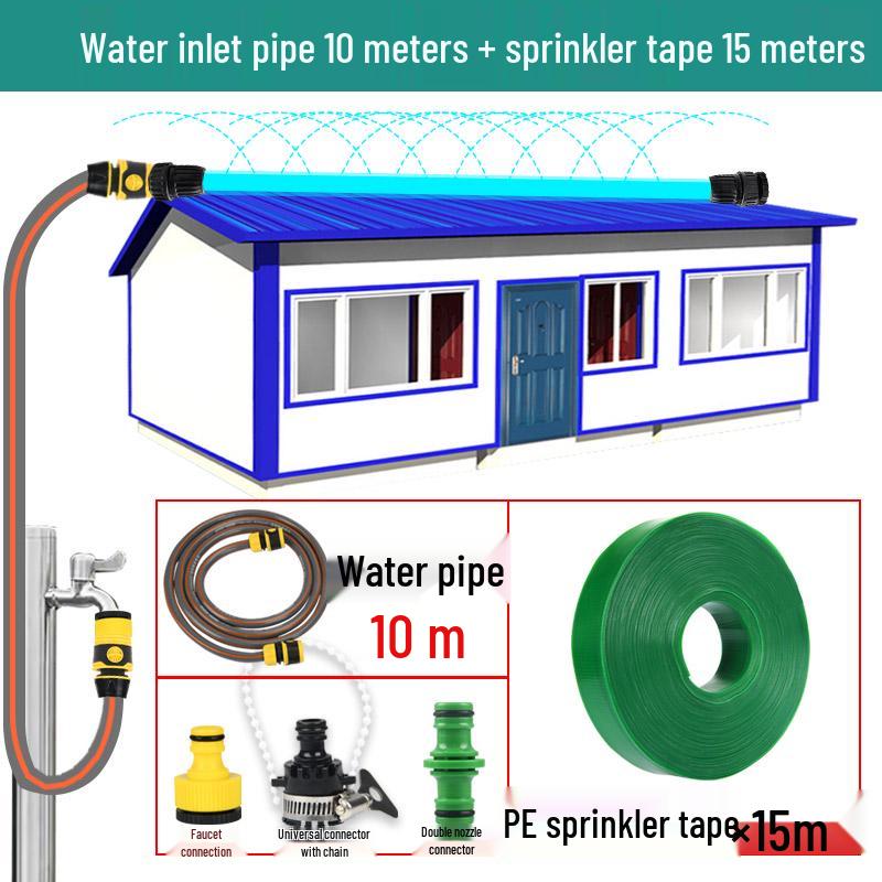 Tin Shed Cooling Spray System: Colored Steel, Automatic Roof Sprinkler, Heat Dissipation, Atomization.