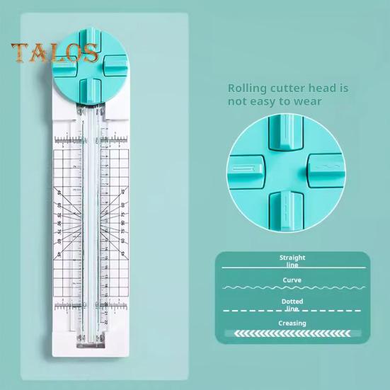 Taglierina Per Carta 4 In 1 - Lame Dritte, Ondulate, Perforate E Piegatrici - Rosa - Foto 8