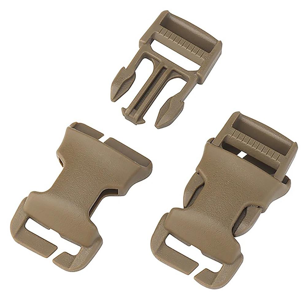 2pcs/set Side Release Buckle With Buckles, 0.98inch Quick Attachment Surface Mount, Modular Attachment Point Buckle Kit For Chest Rig Combat Vest Gear