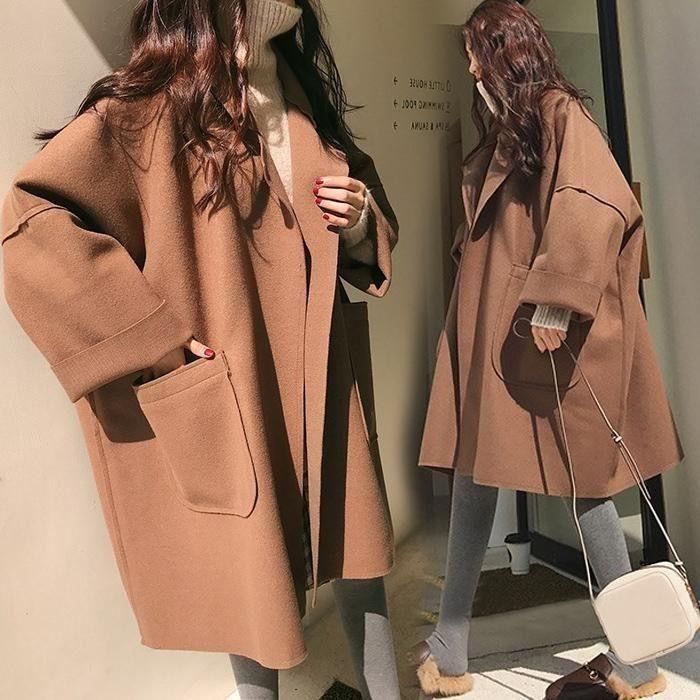 2021 Trendy Hepburn Style Woolen Cloak for Women/Students