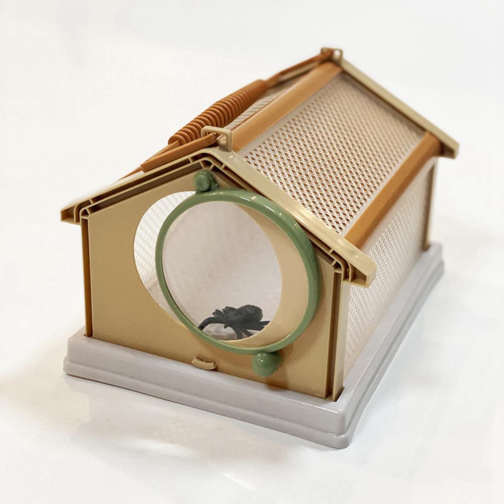 Tragbarer Griff Atmungsaktiver Schmetterlingskäfig Faltbarer Insektenbeobachter Critter Box Lupe Seidenraupe DIY Insektenbeobachtung im Freien