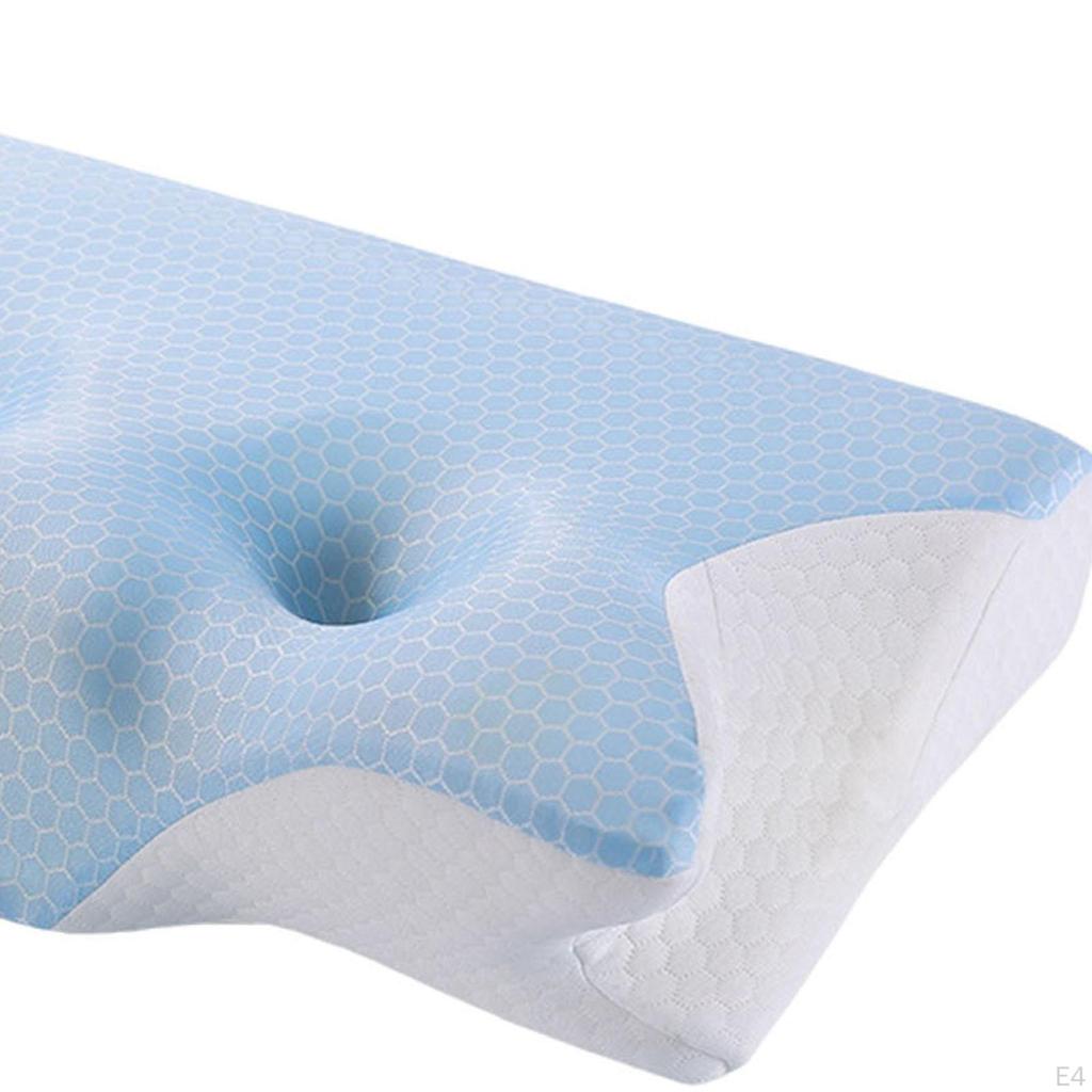 Piercing Pillow Ergonomic Soft Cervical for Couch Traveling Apartment gray and white