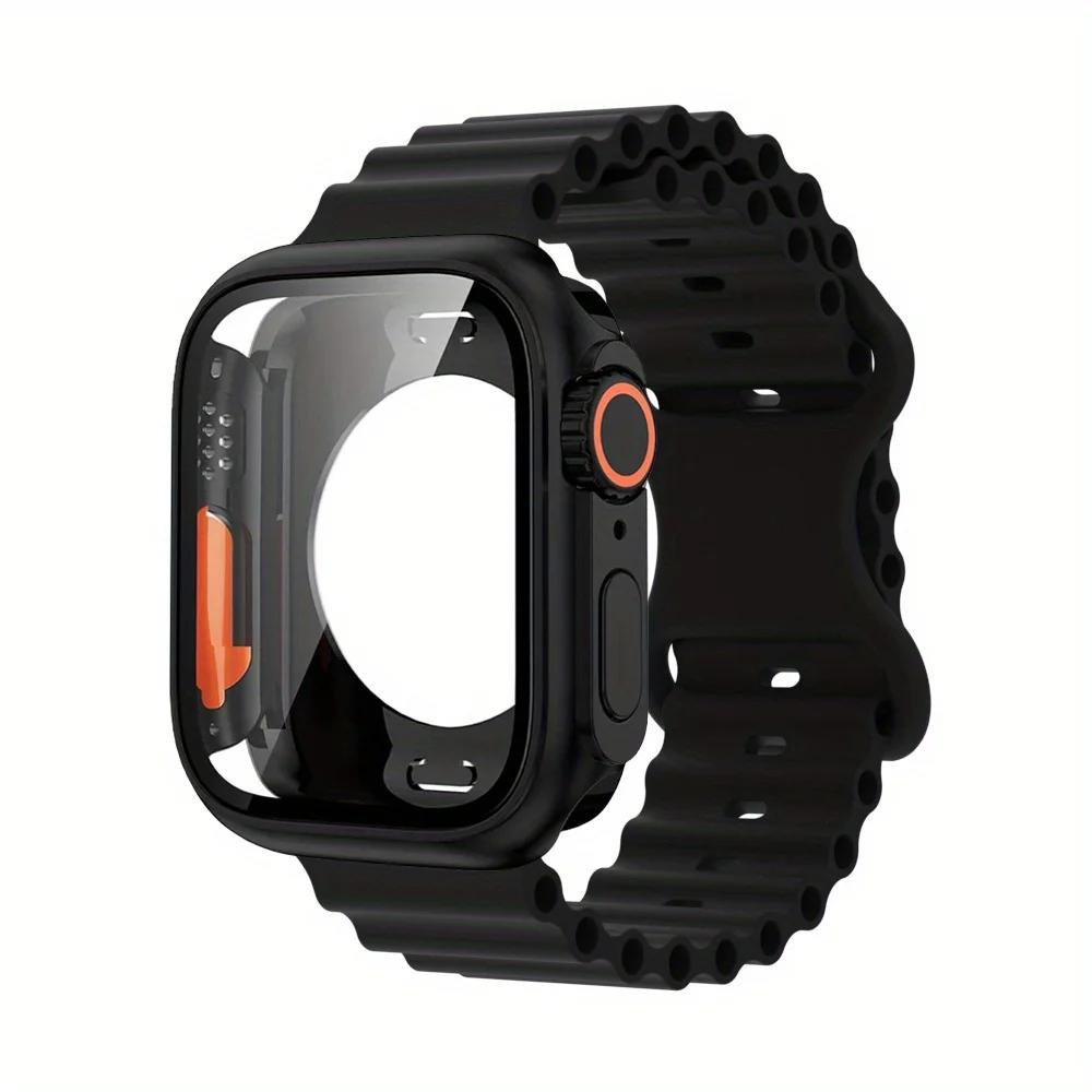 Glasgehäuse+Armband für Apple Watch Band 40mm 41mm 44mm 45mm 42mm 46mm Displayschutzhülle für Apple IWatch Series 10 9 8 7 6 54