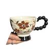 OLOEY Vintage Floral Ceramic Goblet Mug