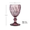 European Embossed Wine Glass Thickened Colorful Glass High Foot Juice Cup Retro Red Wine Glass
