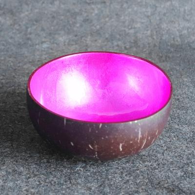 Malé lehké, ručně malované přírodní vintage misky malované proti opotřebení pro restaurační kokosové misky