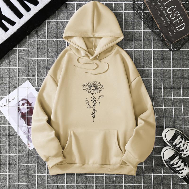Of The Season Women's Hoodie Sweatshirt Thickened Fleece Loose Fit Autumn Style Korean Fashion Student Outerwear Casual