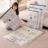 Cross-Border Vacuum Compression Bag for Quilts and Clothes - Black Print, Transparent