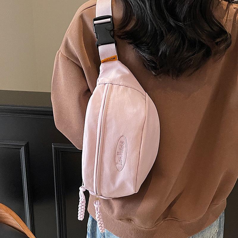 Trend Hot Sale Japanese Korean Simple Sports Trend Leisure Fanny Pack Niche Personality Commuter Travel Crossbody Breast Bag Women