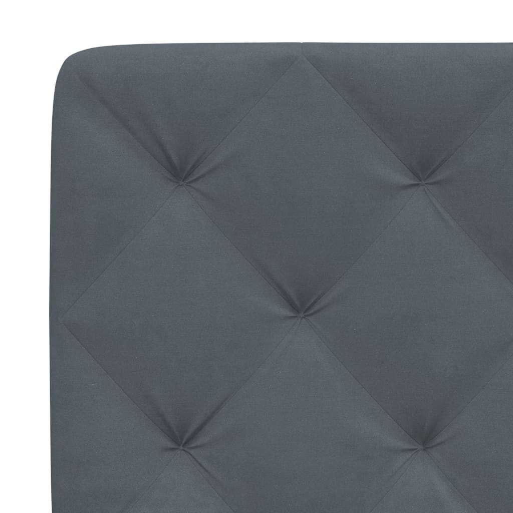 Bed with Mattress Dark Grey 160 x 200 cm Velvet