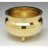 Polished Brass Incense Burner, 2.5 Inches, Dragon Brand, Gold Finish, Buddhist Altar Accessory