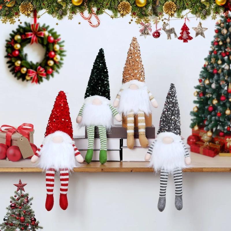 30 cm Weihnachtspuppe, Elfenzwerg mit LED-Licht, Weihnachtsdekoration für Zuhause, Weihnachten, Navidad, Neujahr, Licht 2024, Kindergeschenke, gesichtslose Puppendekoration