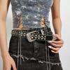Strass Gürtel Damen Breiter Gürtel Dekoration Europäische und Amerikanische Mode Persönlichkeit Pailletten Jeans Gürtel