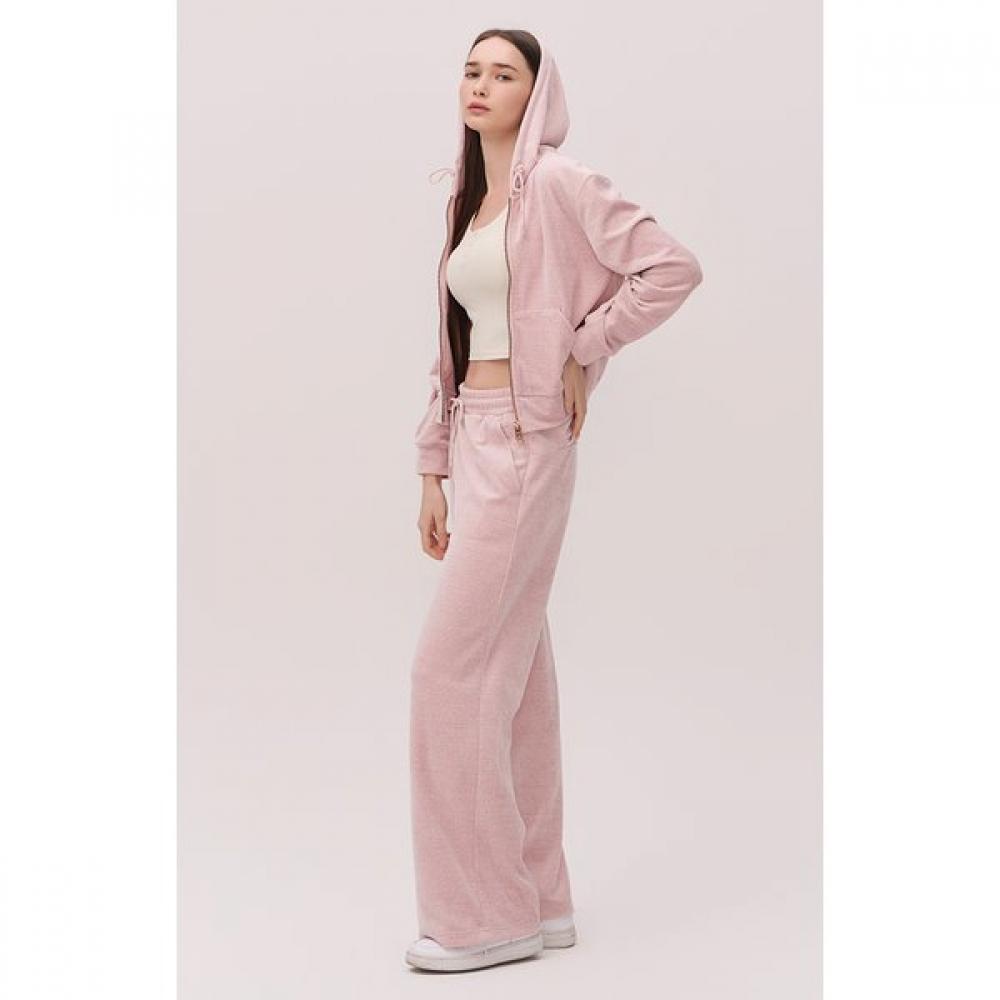 Huit Melange Velvet Wide Fit Banding Pants Htwpn5l05t