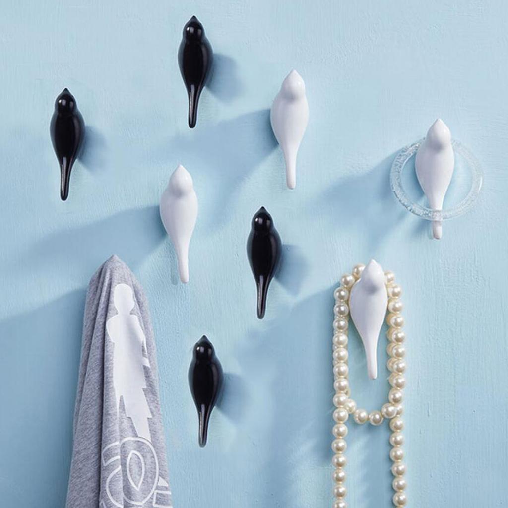 Gancio da parete creativo a forma di uccello decorazione per la casa gancio in resina effetto legno gancio 3D gancio appendiabiti