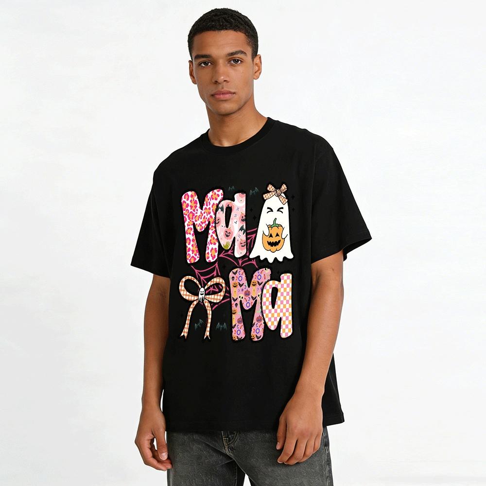 Halloween Themed MAMA Print Casual Top Pure cotton T-shirt