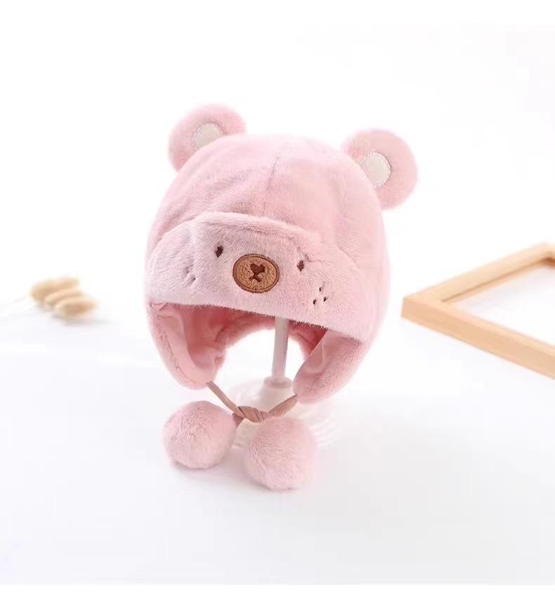 Babyhatt söt superfin stickad mössa för pojke och flicka spädbarn vinter förtjockad varm ullmössa