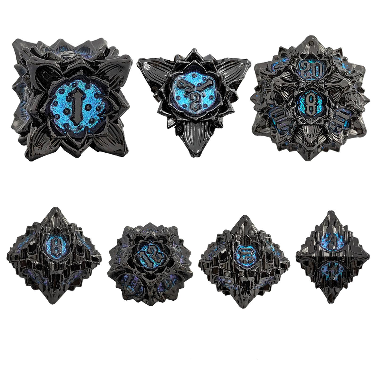 D&D DND kocka 7db/szett Poliéderes TRPG Asztali Játékok Kocka Kiegészítő COC Szerepjáték Sárkányok D20 D12 D10 D8 D6 D4