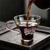 100ml Small Capacity Elegant Pink Butterfly Glass Mug Curved Handle Clear Coffee Tea Cup High Borosilicate Glass Cup Drinkware