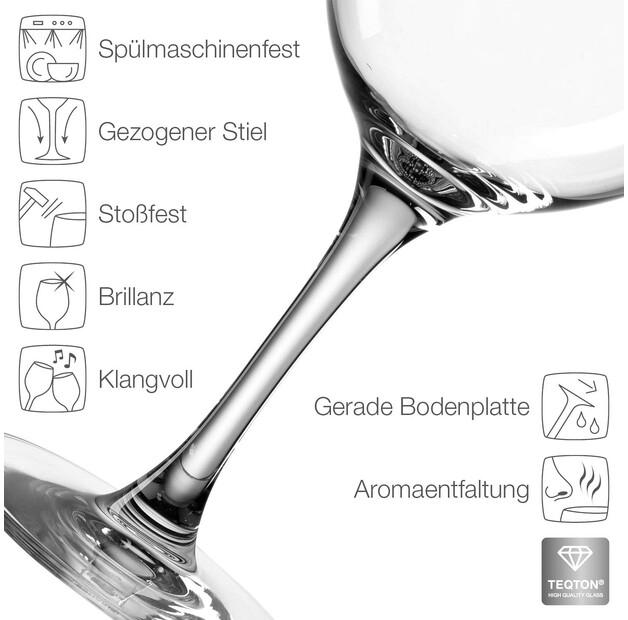 Set of Red Wine Glasses Leonardo Ciao+, 6 Pieces (061449)