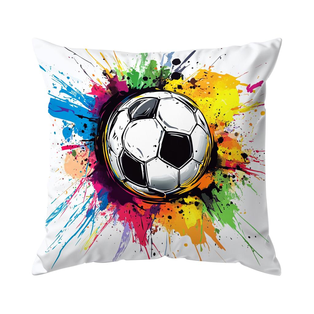 Football Graffiti Style Pillowcase Printed Polyester 40/45/50Cm Throw Pillowcover Decorative Sofa Cushion Pillowslip Home Decor