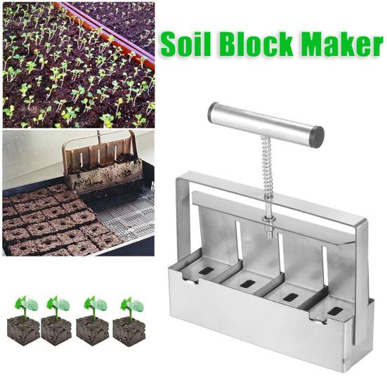 Cell Soil Block Maker 4-Cell/8-Cell Aluminum Alloy Soil Block Mold Manual