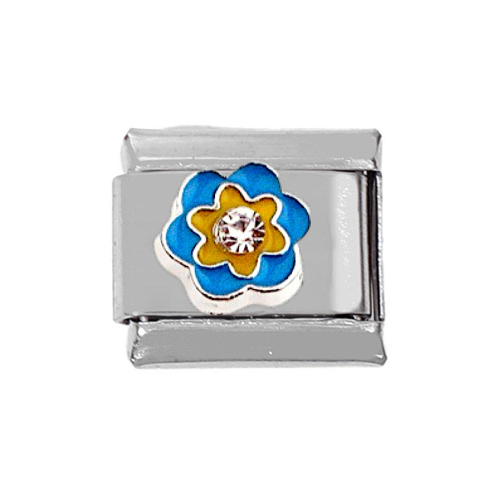 

DIY Цветочные итальянские подвески-звенья подходят для браслета 9 мм, аксессуары для браслетов из нержавеющей стали, ювелирные изделия, цветочный модуль 18