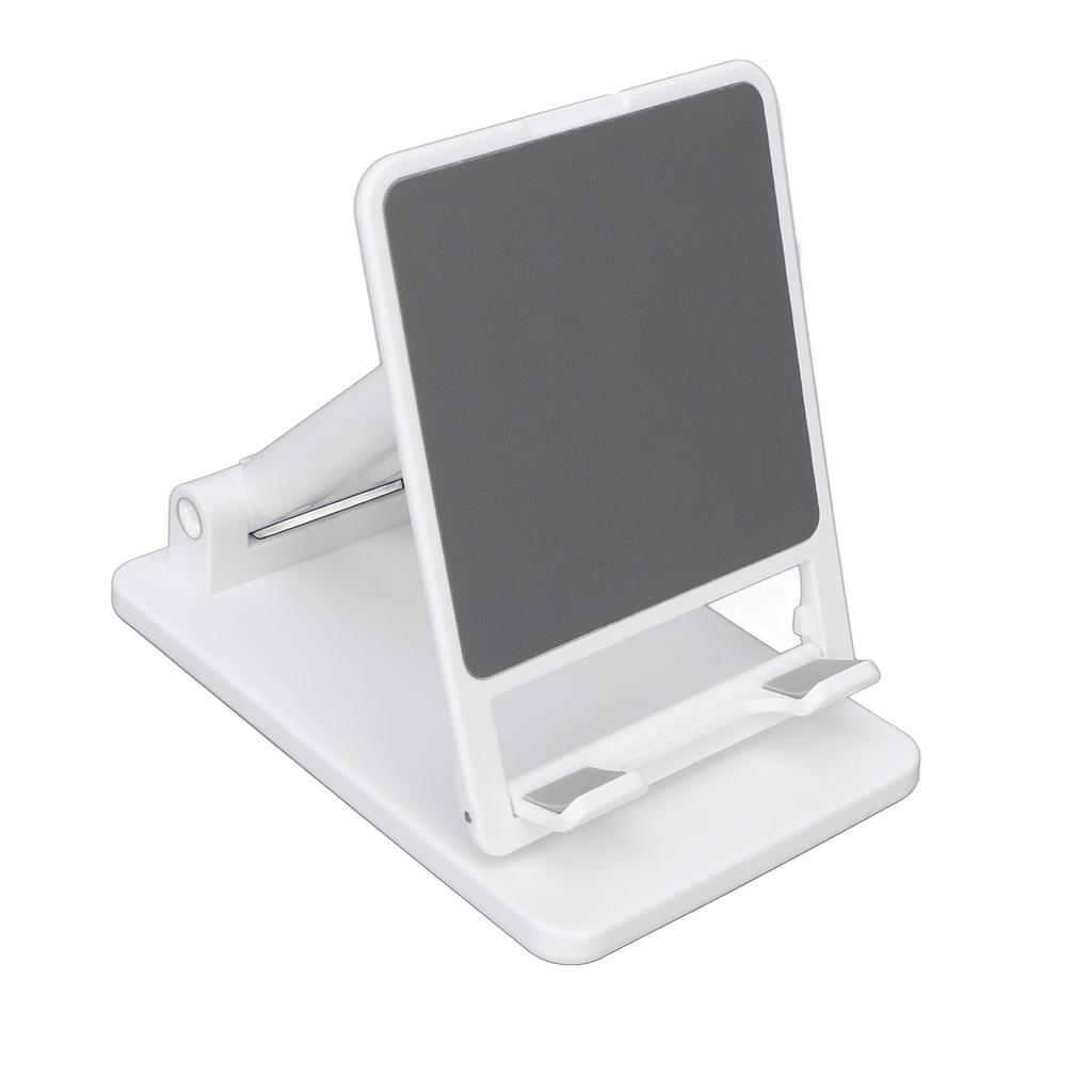 Cell Phone Stand Holder for Desk Foldable Dual Rods for Iphone Tablet Smartphone for Live Streaming Recording White