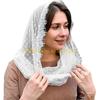 49MD Elegant Lace Trim Bridal Veil Russian Shawl Mantilla Veil for Catholic Church