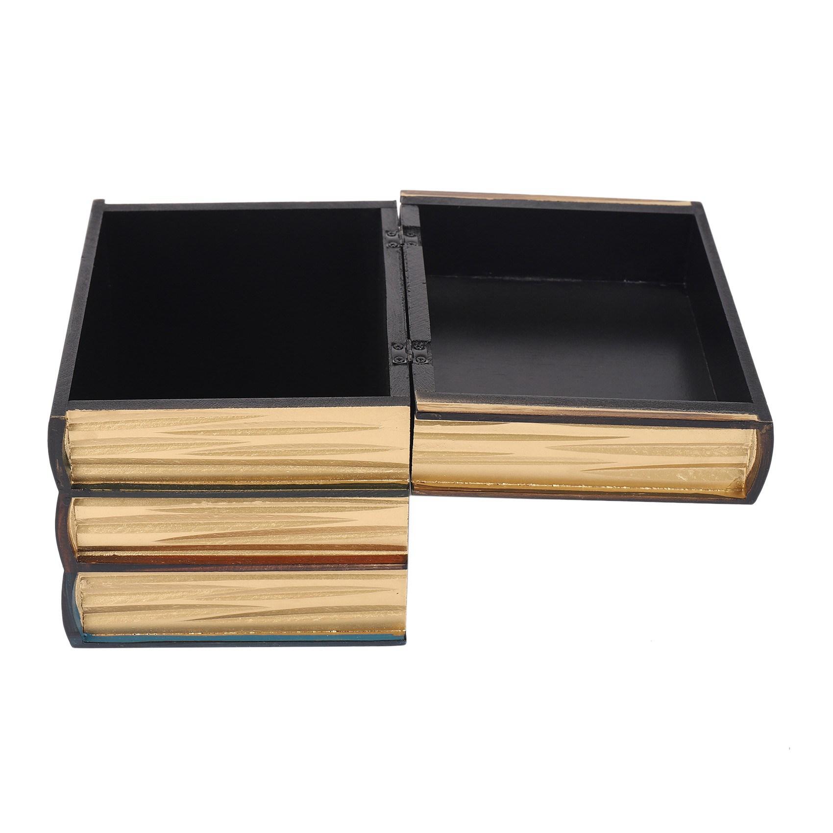 

ABWR-2X False Book Box Vintage Storage Props Book Jewelry Storage Packaging Study Book Ornaments Wooden