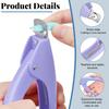 Acrylic Nail Cutter with Magnets Sizer, MORGLES Nail Clippers with Length Measurement for Salon Home Manicure, Purple
