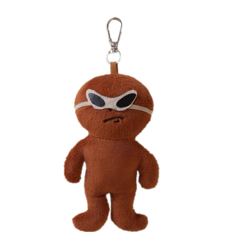 Cartoon Funny Expression Alien Doll Pendant Plush Toy Doll Bag Hanging Keychain
