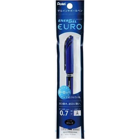 Pentel Ballpoint Pen Gel Ink EnerGel Euro 0.7mm Blue Barrel XBL27-A Black 5 Pieces