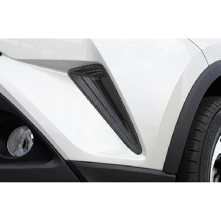For Toyota CHR CH-R 2018-2022 ABS Carbon Fiber Front Fog Light Lamp Cover Trim