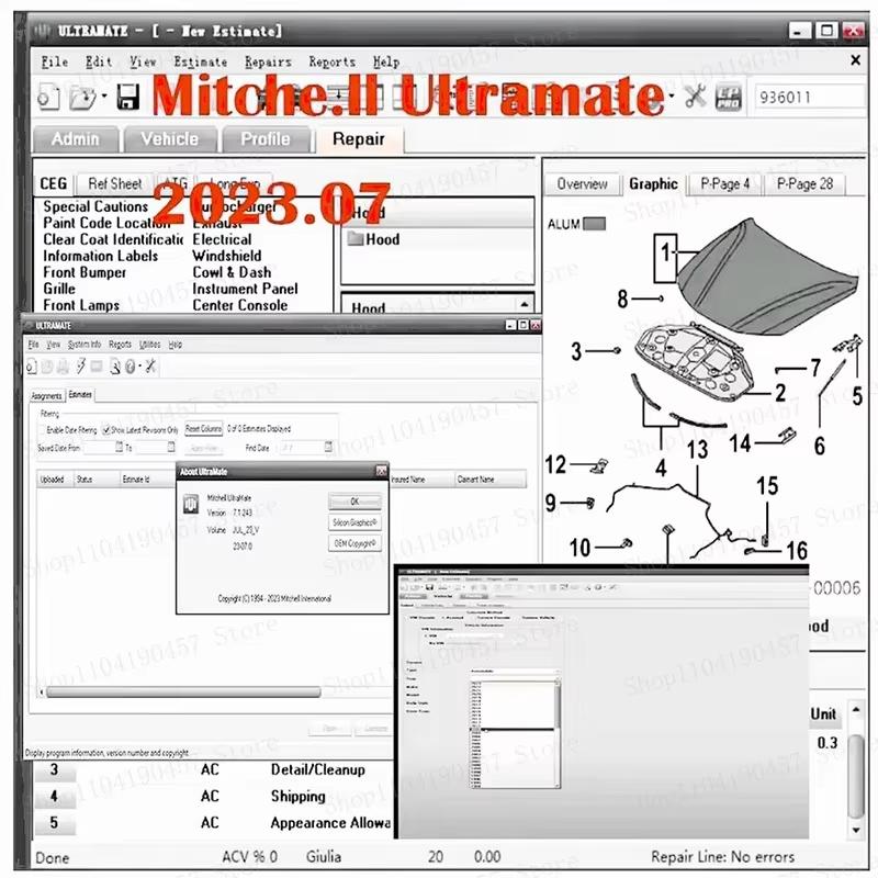 2025 Mitche/ll Ultramate 2023.07 Complete Advanced Estimating System + HAYNES PRO Vivid 2015 Automotive Workshop + Alldata 10.53